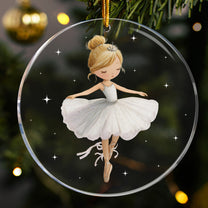Ballerina Gift For Daughter Granddaughter - Glass Ornament
