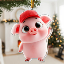 I Love My Farm Chicken Horse Cow - Acrylic Ornament