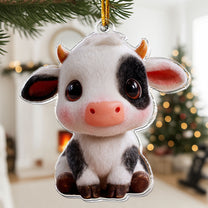I Love My Farm Chicken Horse Cow - Acrylic Ornament
