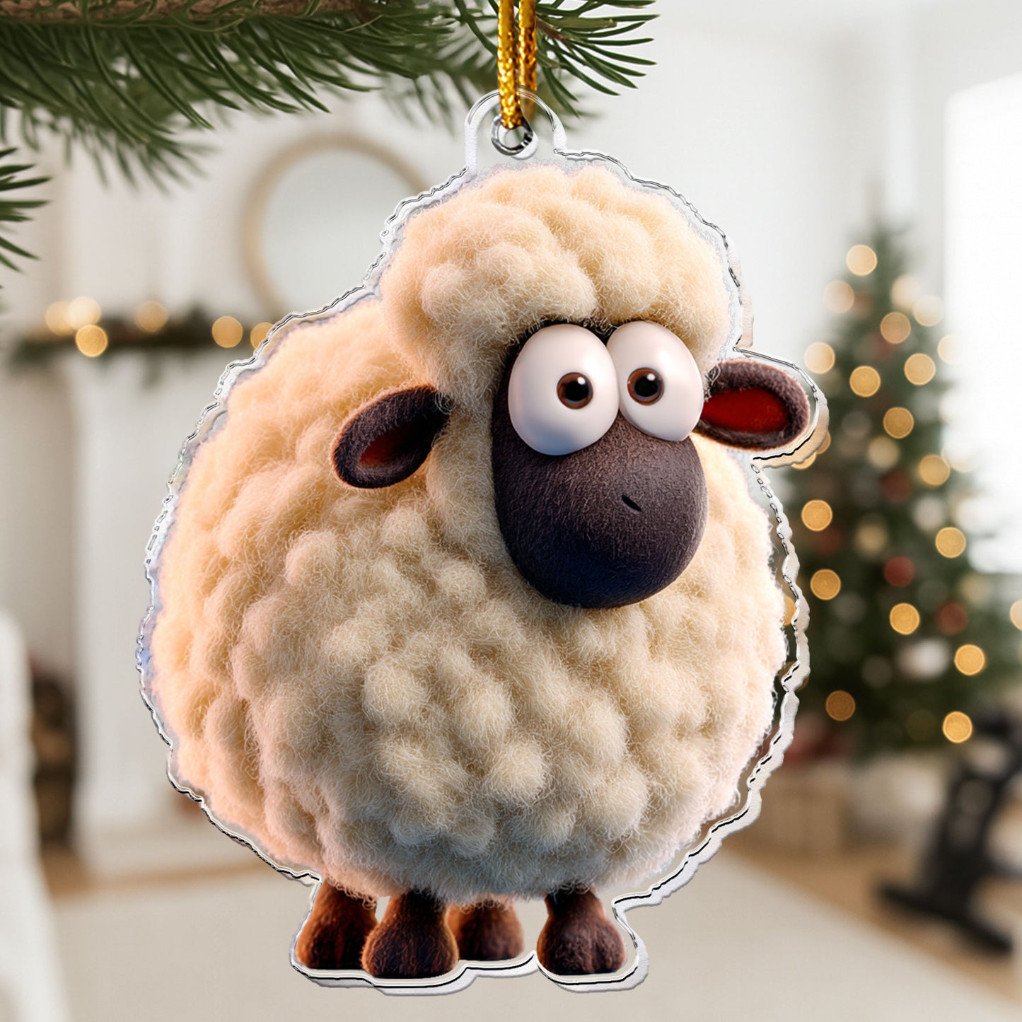 I Love My Farm Chicken Horse Cow - Acrylic Ornament