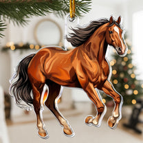 I Love My Farm Chicken Horse Cow - Acrylic Ornament