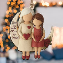 I Love You To The Moon And Back 2D Flat - Acrylic Ornament