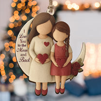 I Love You To The Moon And Back 2D Flat - Acrylic Ornament