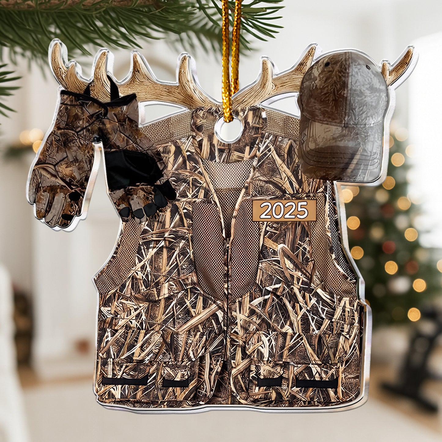 Hunting Gift For Him 2D Flat - Wooden Ornament