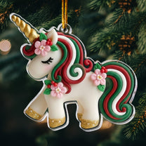 Unicorn Ornament For Girls 2D Flat - Acrylic Ornament