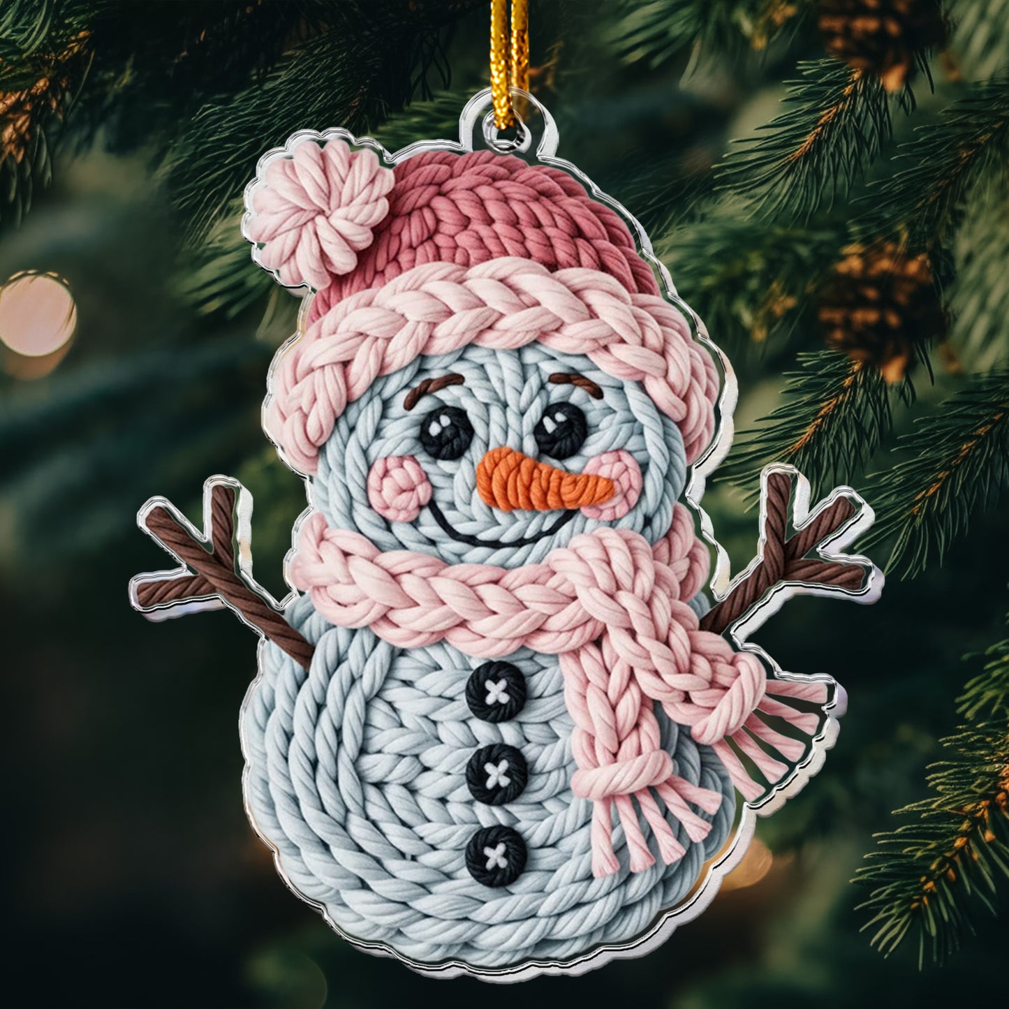 Cute Snowman 2D Flat - Acrylic Ornament