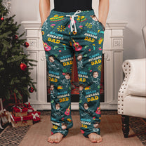 Nacho Average Dad - Personalized Photo Fleece Pajama Pants