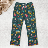 Nacho Average Dad - Personalized Photo Fleece Pajama Pants