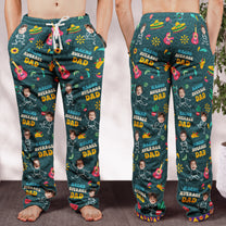 Nacho Average Dad - Personalized Photo Fleece Pajama Pants