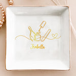 Nail Artist Custom Name Gifts For Her - Personalized Jewelry Dish