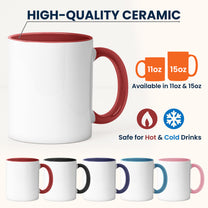 Name Christmas Color - Personalized Accent Mug