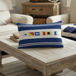 Name In Nautical Flags - Personalized Pillow (Insert Included)