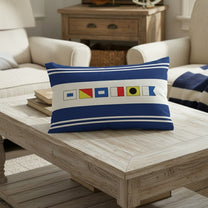 Name In Nautical Flags - Personalized Pillow (Insert Included)