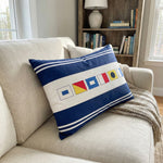 Name In Nautical Flags - Personalized Pillow (Insert Included)