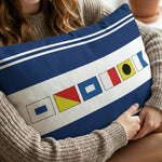 Name In Nautical Flags - Personalized Pillow (Insert Included)