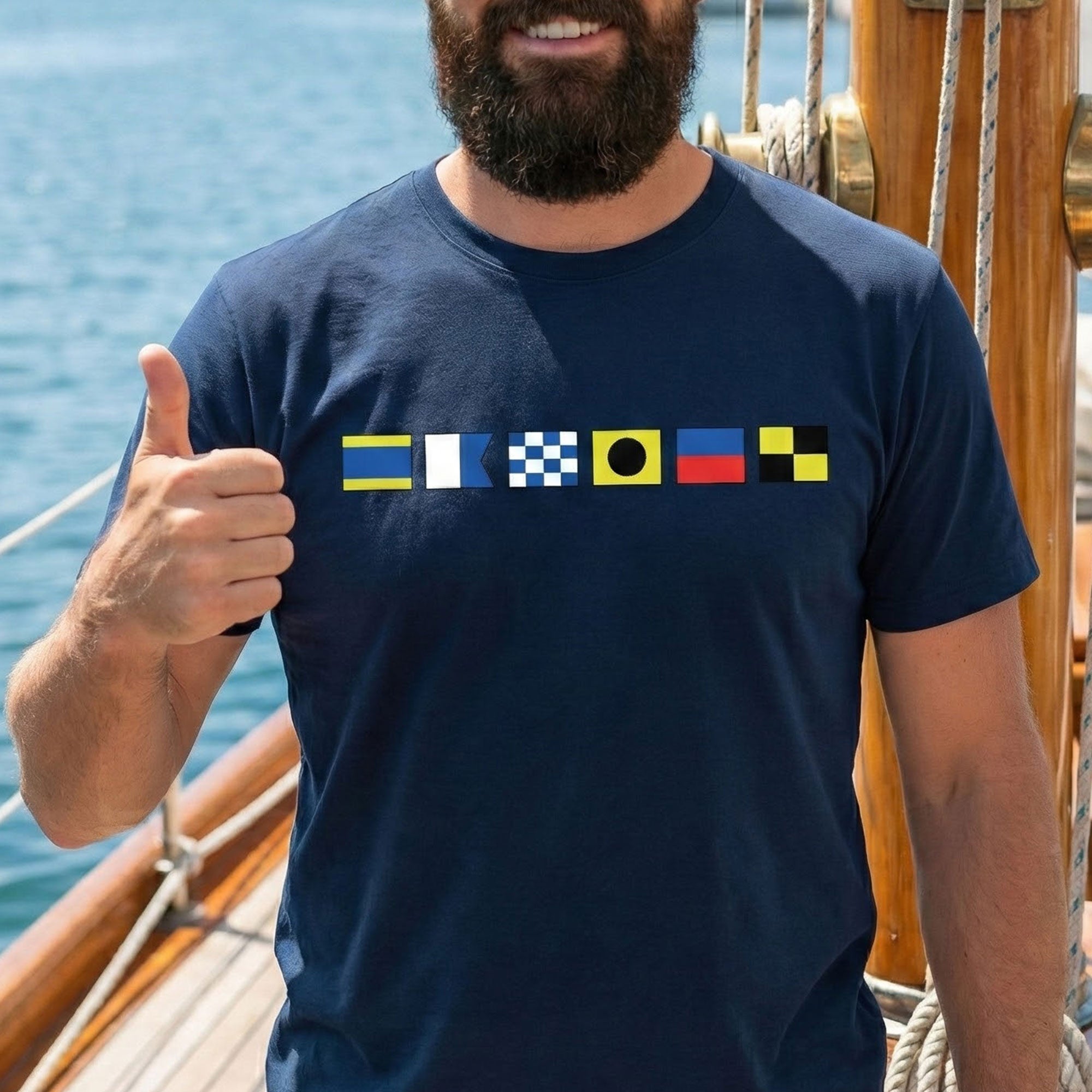 Name In Nautical Flags - Personalized Shirt