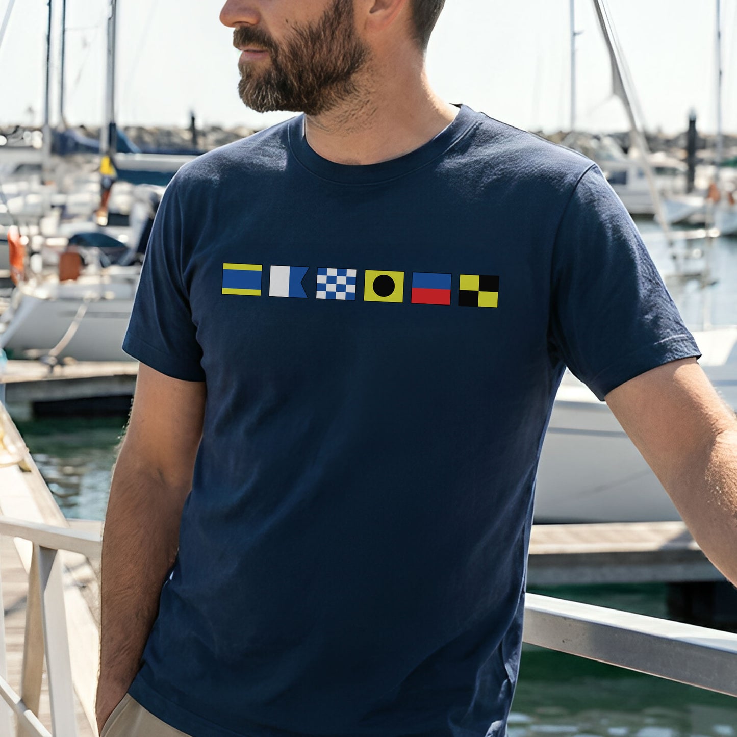 Name In Nautical Flags - Personalized Shirt