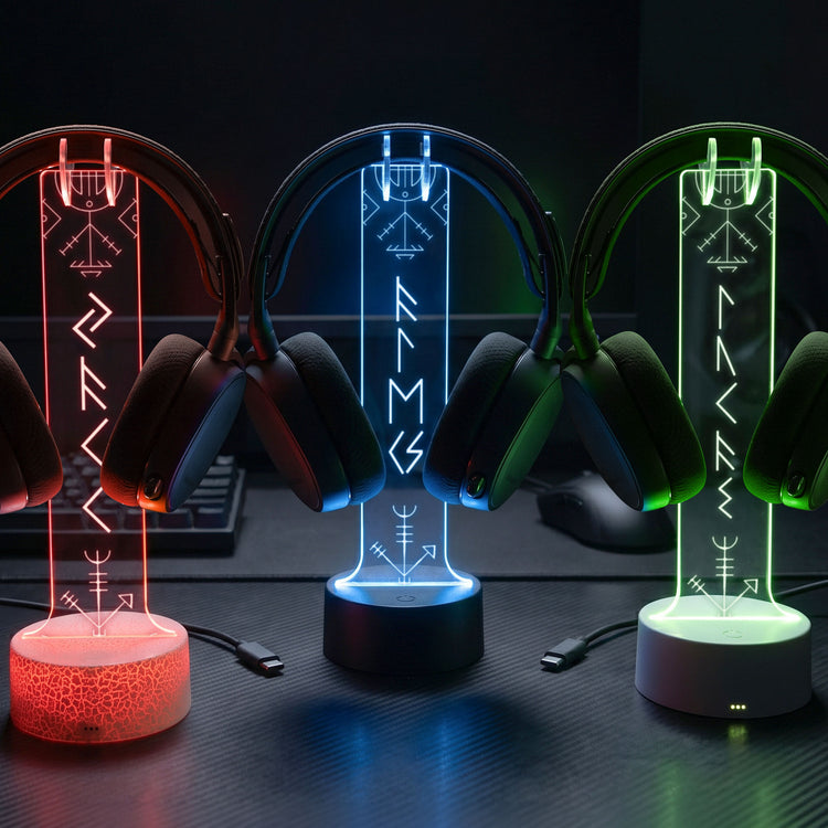 Name-In-Viking-Runes,-Ethnic-Norse,-Norse-Mythology-Personalized-Headphone-Stand-1