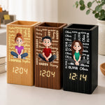 Name-Pattern-Gift-For-Kid-Personalized-Pen-Holder-With-Clock-1