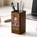 Name-Pattern-Gift-For-Kid-Personalized-Pen-Holder-With-Clock-2