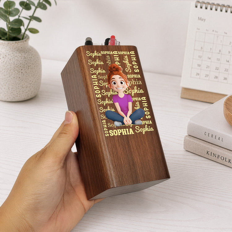 Name-Pattern-Gift-For-Kid-Personalized-Pen-Holder-With-Clock-3