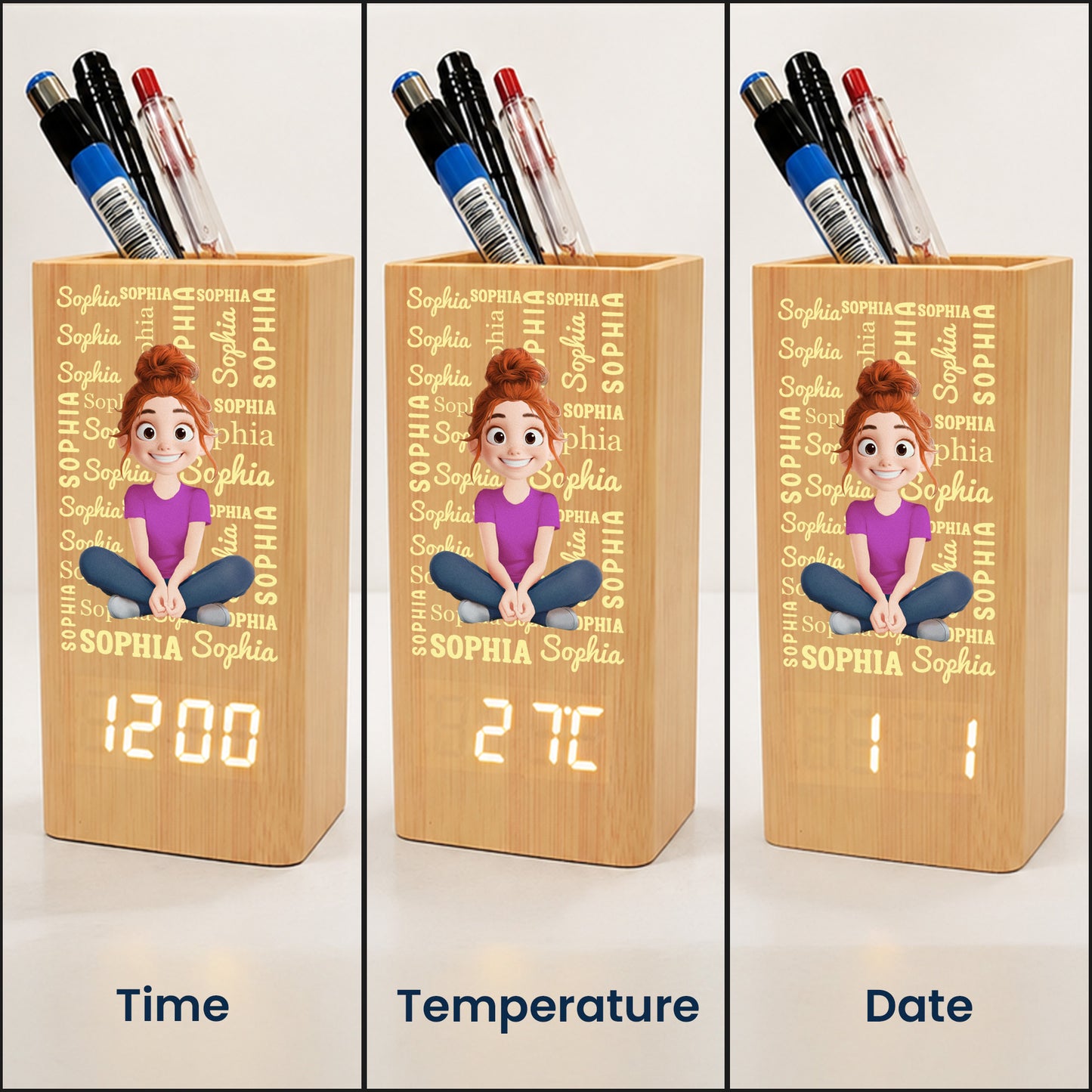 Name-Pattern-Gift-For-Kid-Personalized-Pen-Holder-With-Clock-4