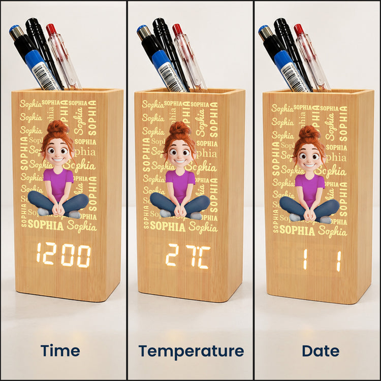 Name-Pattern-Gift-For-Kid-Personalized-Pen-Holder-With-Clock-4