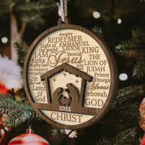 Names Of Jesus/God/Christ - Wooden Ornament