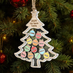 Names On Christmas Tree - Personalized Shaker Ornament