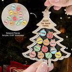 Names On Christmas Tree - Personalized Shaker Ornament