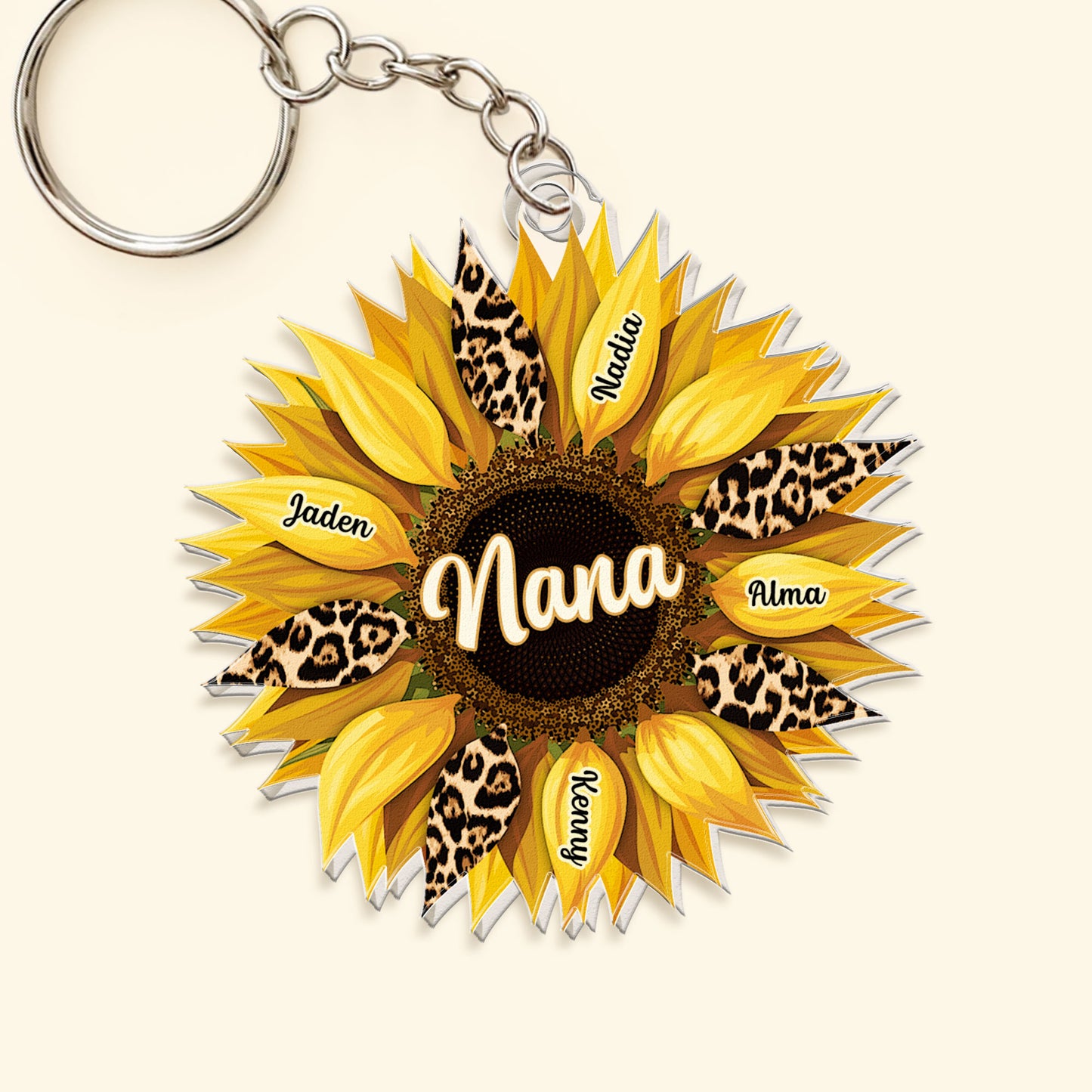 Nana Sunflower - Personalized Acrylic Keychain