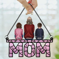 Mom & Children - Personalized Window Hanging Suncatcher Ornament