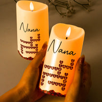 Nana, Mom, Family Together Scrabble Name - Personalized LED Candle