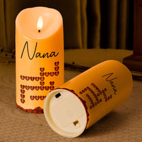 Nana, Mom, Family Together Scrabble Name - Personalized LED Candle