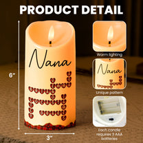 Nana, Mom, Family Together Scrabble Name - Personalized LED Candle