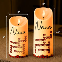 Nana, Mom, Family Together Scrabble Name - Personalized LED Candle