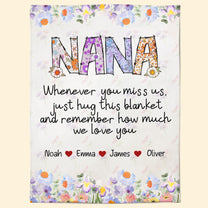 Nana, Whenever You Miss Us - Personalized Blanket