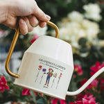 Nana's Garden Love Grows Here Birth Month Flowers - Personalized Indoor Watering Can