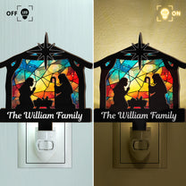 Nativity Scene Christmas Holy Family - Personalized Wood And Acrylic Night Light