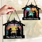 Nativity Scene Christmas Holy Night - Personalized Window Hanging Suncatcher Ornament