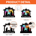 Nativity Scene Christmas Holy Night - Personalized Window Hanging Suncatcher Ornament
