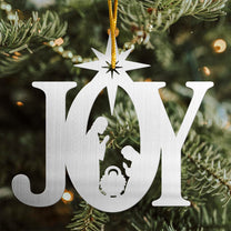 Nativity Scene Christmas Tree Decoration - Personalized Metal Ornament