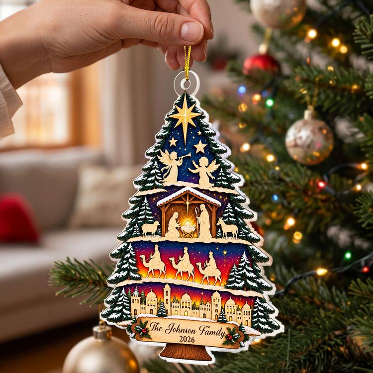 Nativity-Scene,-Christmas-Nativity-Tree-Personalized-Ornament-4