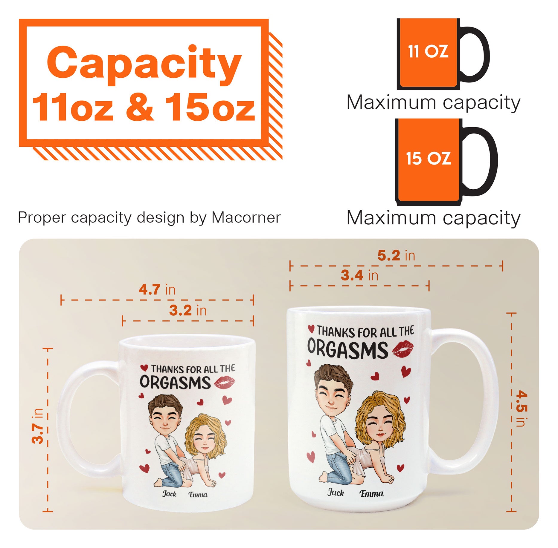 Naughty Couple Thanks For All The Orgasms - Personalized Mug