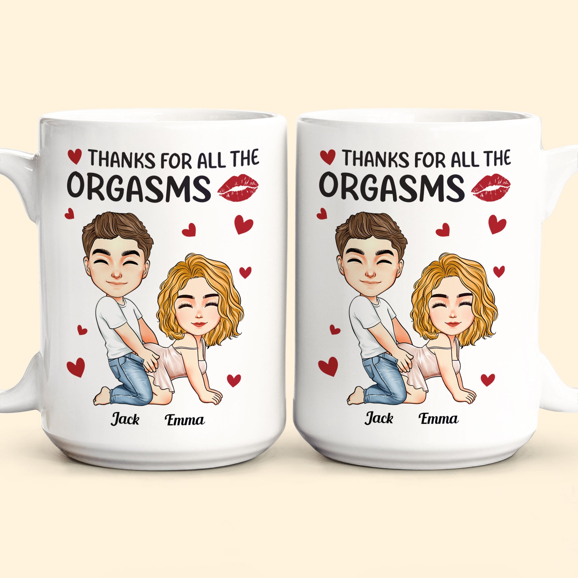Naughty Couple Thanks For All The Orgasms - Personalized Mug
