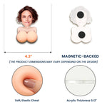 Naughty Gift For Him, Funny Valentine’s Anniversary Gift Upload Face - Personalized Fridge Magnet
