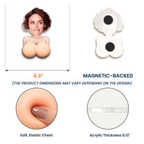 Naughty Gift For Him, Funny Valentine’s Anniversary Gift Upload Face - Personalized Fridge Magnet