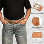 Naughty Gift For Husband, Boyfriend Customize With Hidden Message - Personalized Cowhide Belt