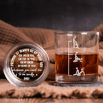 Naughty Gift For Husband, Boyfriend Customize With Hidden Message - Personalized Whiskey Glass
