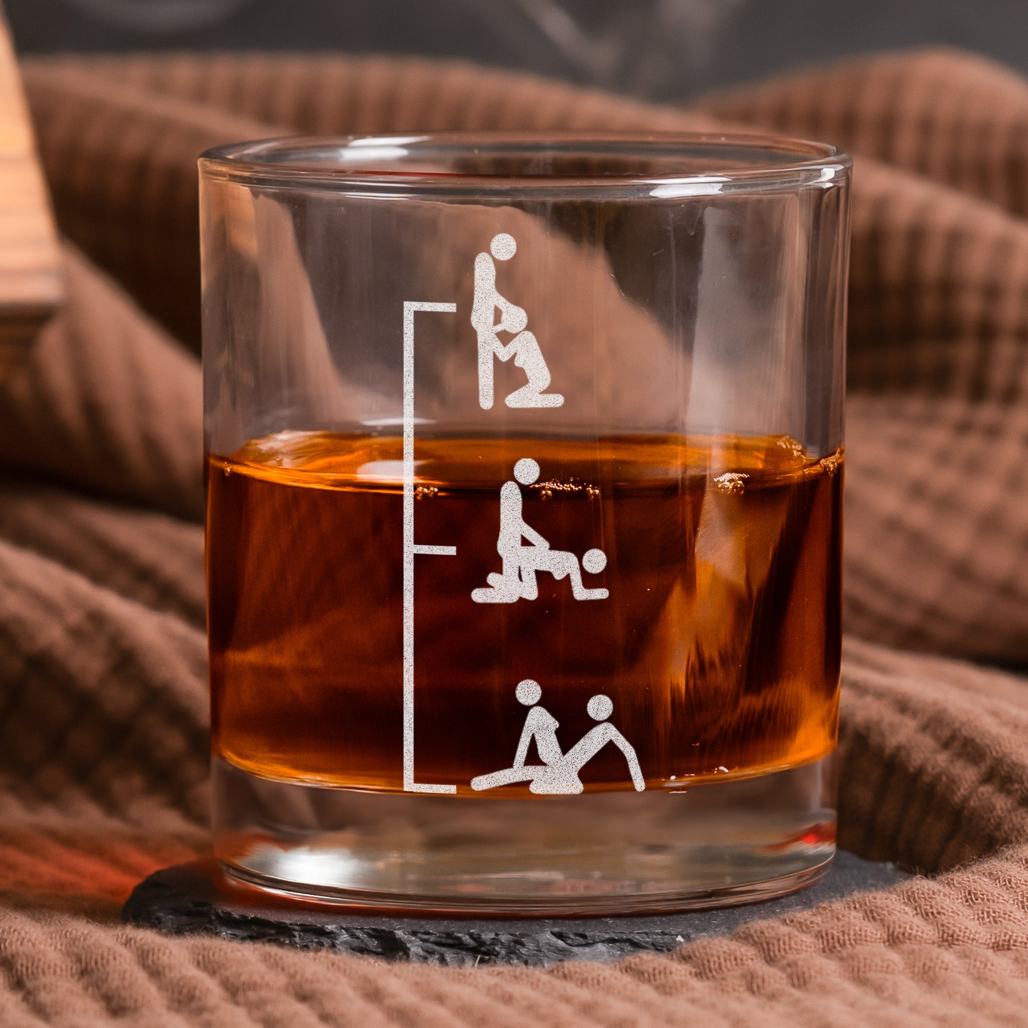 Naughty Gift For Husband, Boyfriend Customize With Hidden Message - Personalized Whiskey Glass